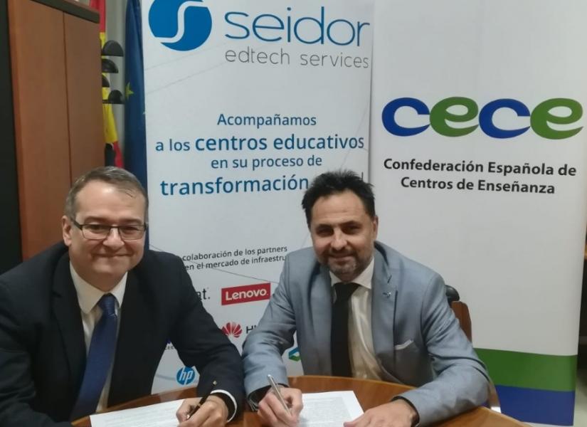 CECE y Seidor firman un acuerdo de colaboración para promover la transformación digital de los centros.
